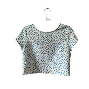 Lilly Pulitzer Thelma top in Lillys Dot Zanzibar blue print Girls Size 14